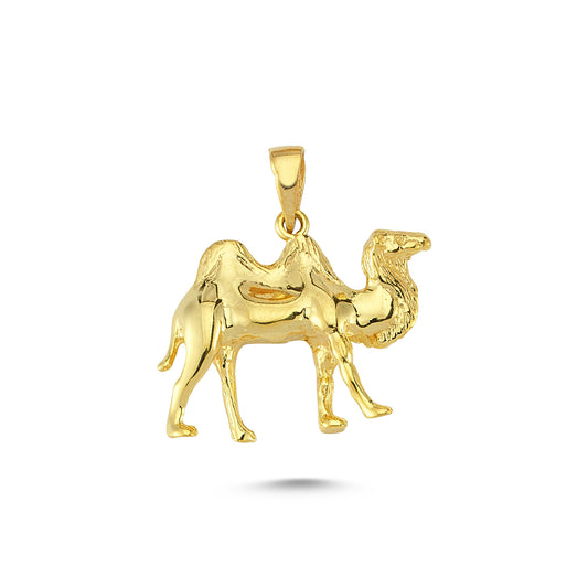 14K Gold Camel Animal Charm Necklace