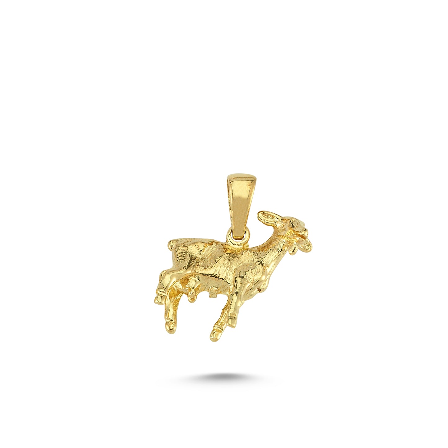 14K Gold Goat Animal Charm Necklace