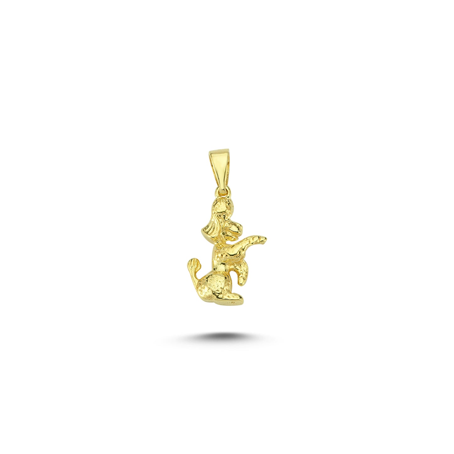 14K Gold Dog Animal Charm Necklace