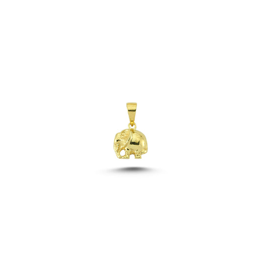 14K Gold Elephant Animal Charm Necklace