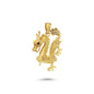 14K Gold Dragon Animal Charm Necklace