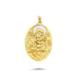 14K Gold Mother Mary with Jesus Charm Necklace