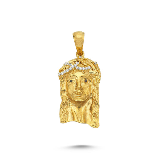 14K Gold Jesus Charm Necklace