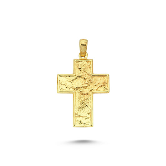 14K Gold Cross Charm Necklace