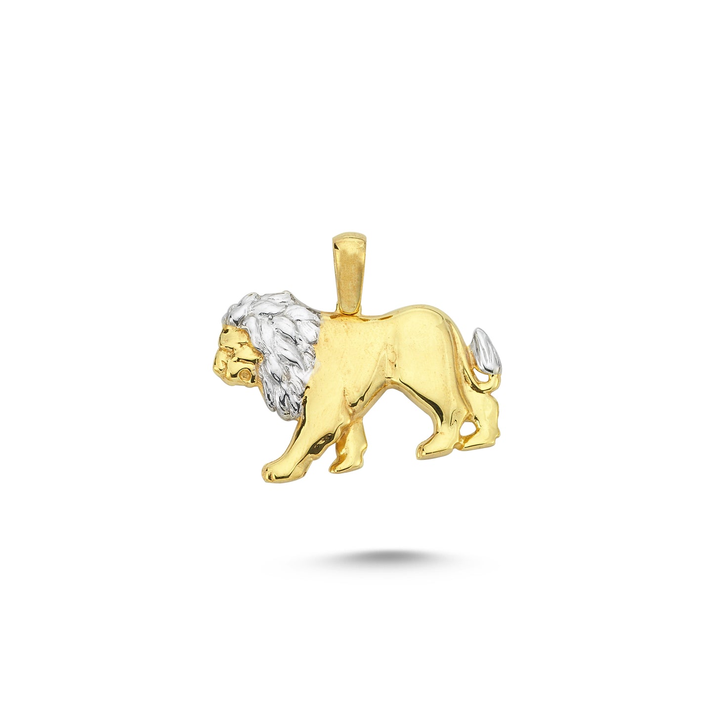 14K Gold Lion Animal Charm Necklace