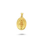 14K Gold Miraculous Mother Mary Charm Necklace