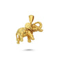 14K Gold Elephant Animal Charm Necklace