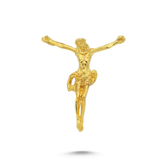 14K Gold Jesus Christ Charm Necklace