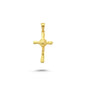 14K Gold Jesus Christ Charm Necklace