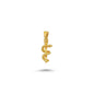 14K Gold Rod Of Asclepius Charm Necklace