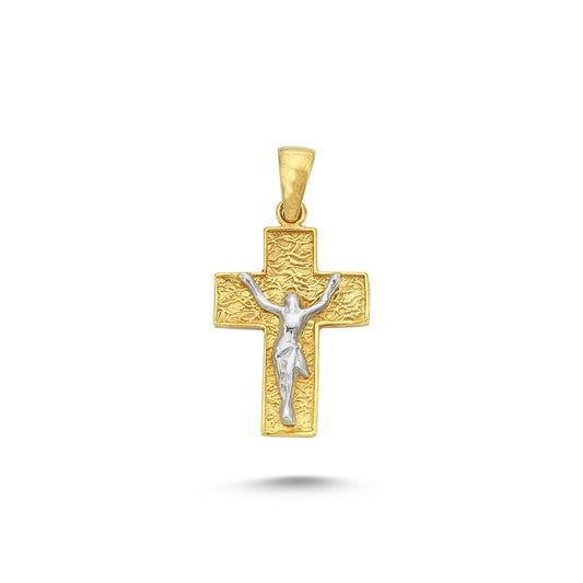 14K Gold Cross Charm Necklace