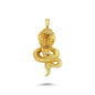 14K Gold Cobra Snake Animal Charm Necklace