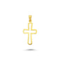 14K Gold Cross Charm Necklace