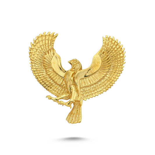 14K Gold Eagle Animal Charm Necklace