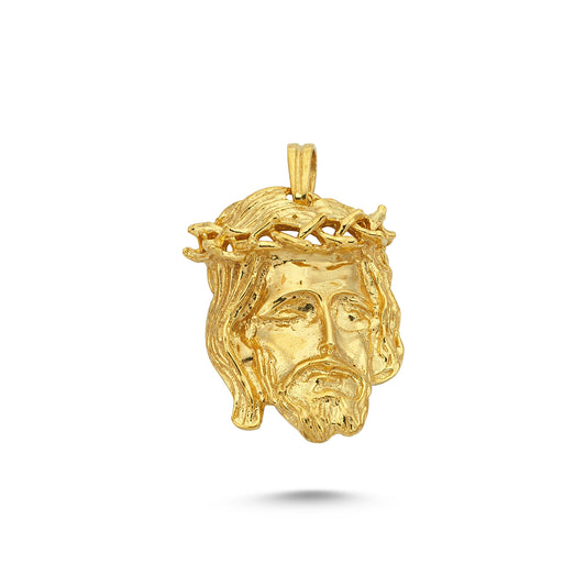 14K Gold Jesus Charm Necklace