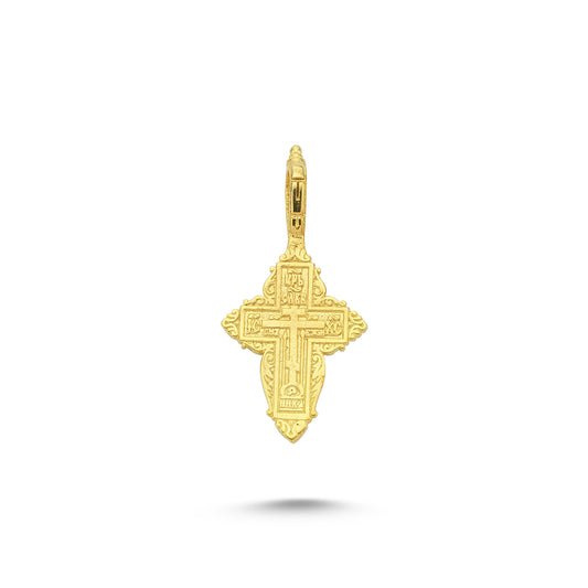 14K Gold Cross Charm Necklace