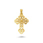 14K Gold Filigree Crucifix Cross Pendant