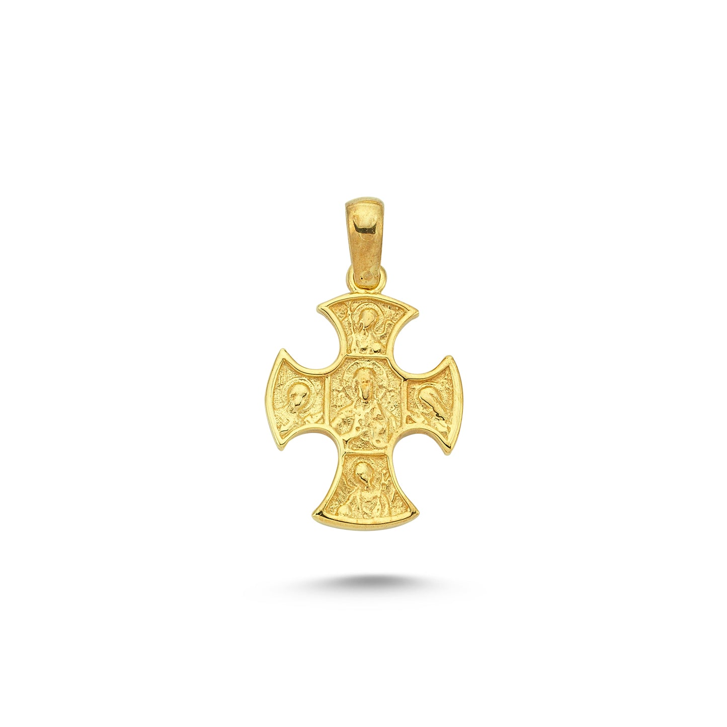 14K Gold Cross Charm Necklace