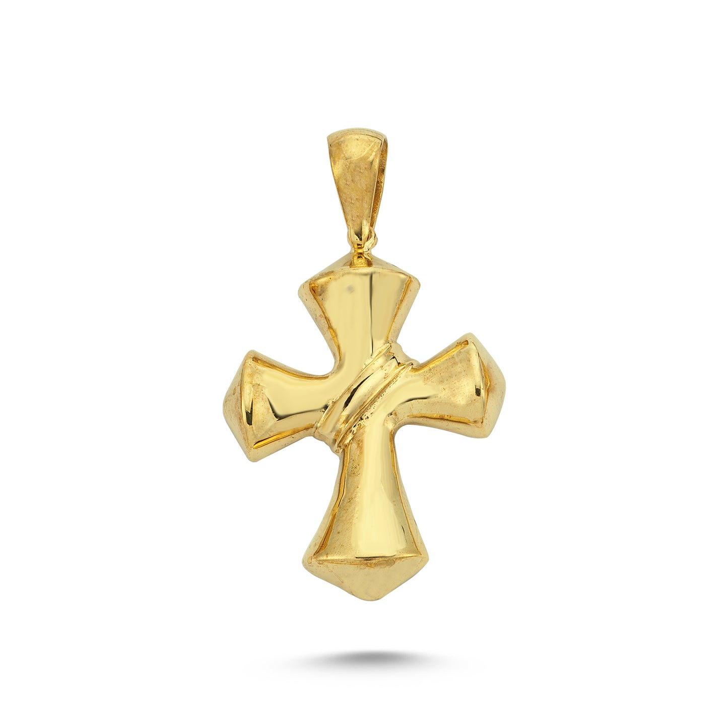 14K Gold Cross Charm Necklace