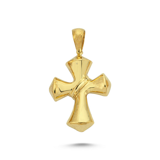 14K Gold Cross Charm Necklace