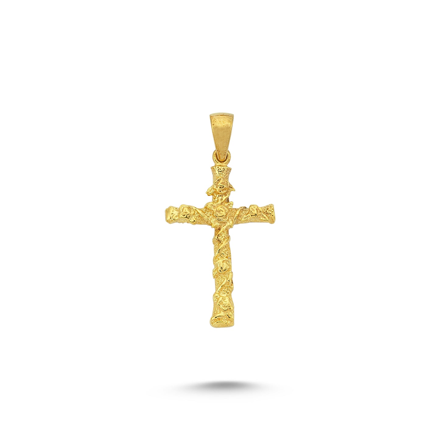 14K Gold Cross Charm Necklace