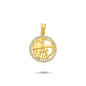 14K Gold Sagittarius Coin Charm Necklace