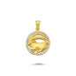 14K Gold Capricorn Coin Charm Necklace