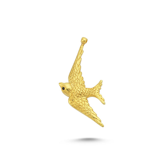 14K Gold Bird Animal Charm Necklace