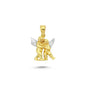 14K Gold Double Angel Charm Necklace