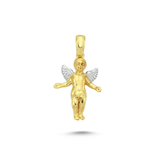 14K Gold Angel Charm Necklace