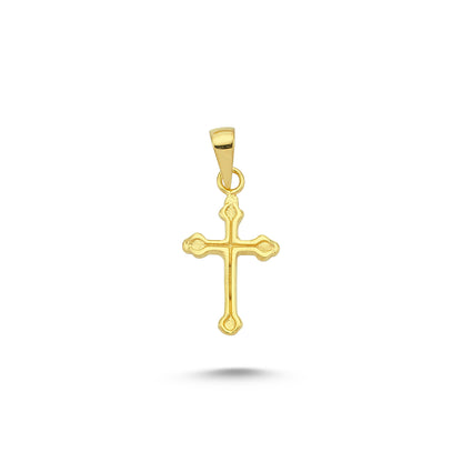 14K Gold Cross Charm Necklace