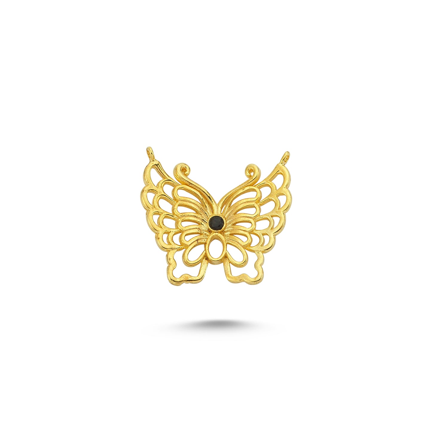 14K Gold Butterfly Animal Charm Necklace