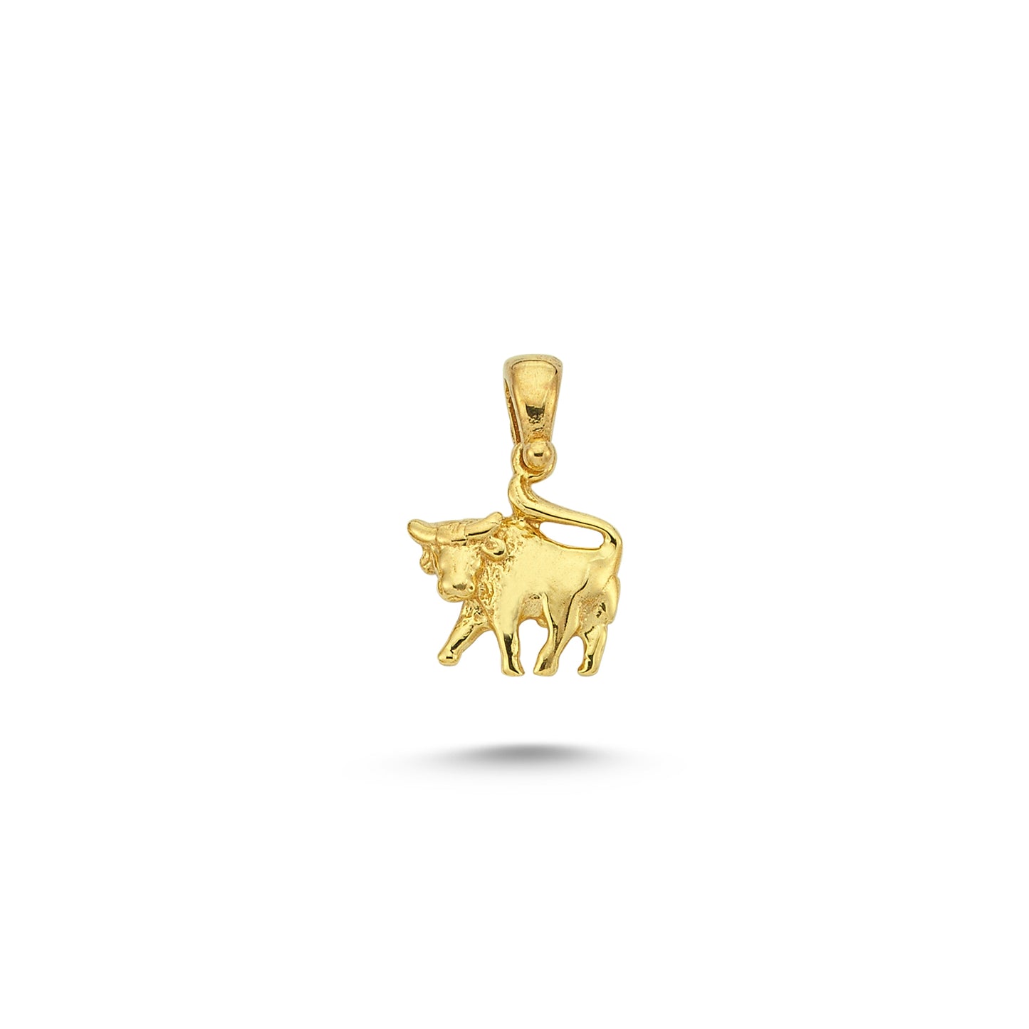 14K Gold Taurus Charm Necklace