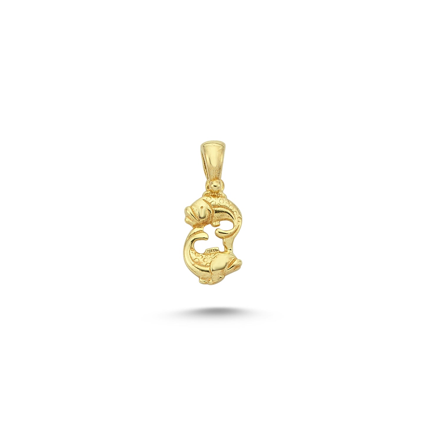 14K Gold Pisces Charm Necklace