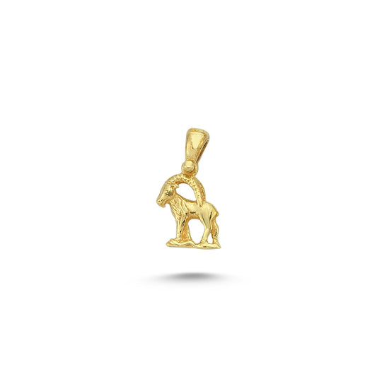 14K Gold Capricorn Charm Necklace