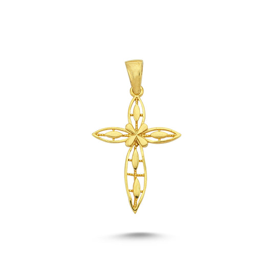 14K Gold Filigree Cross Pendant