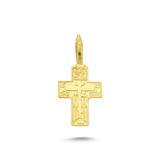 14K Gold Cross Charm Necklace