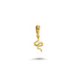 14K Gold Tiny Snake Charm Necklace