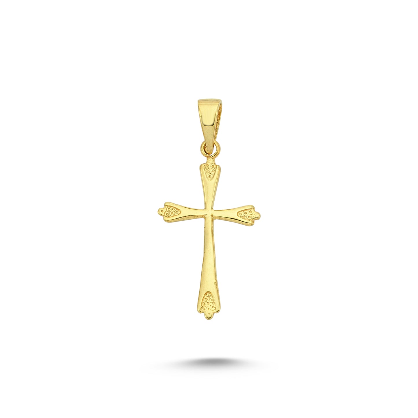 14K Gold Cross Charm Necklace