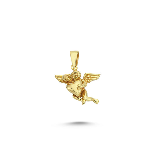 14K Gold Angel Charm Necklace