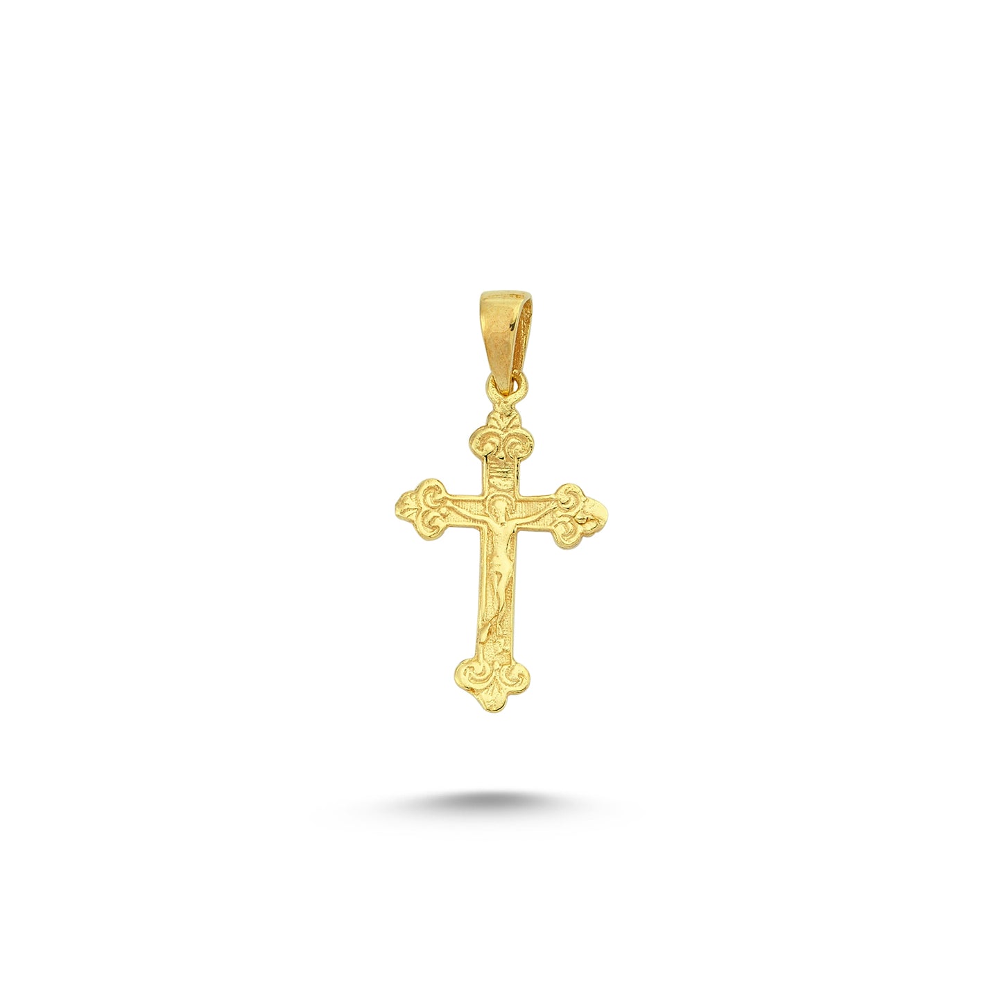 14K Gold Cross Charm Necklace