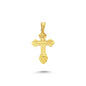 14K Gold Cross Charm Necklace