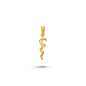 14K Gold Rod Of Asclepius Charm Necklace