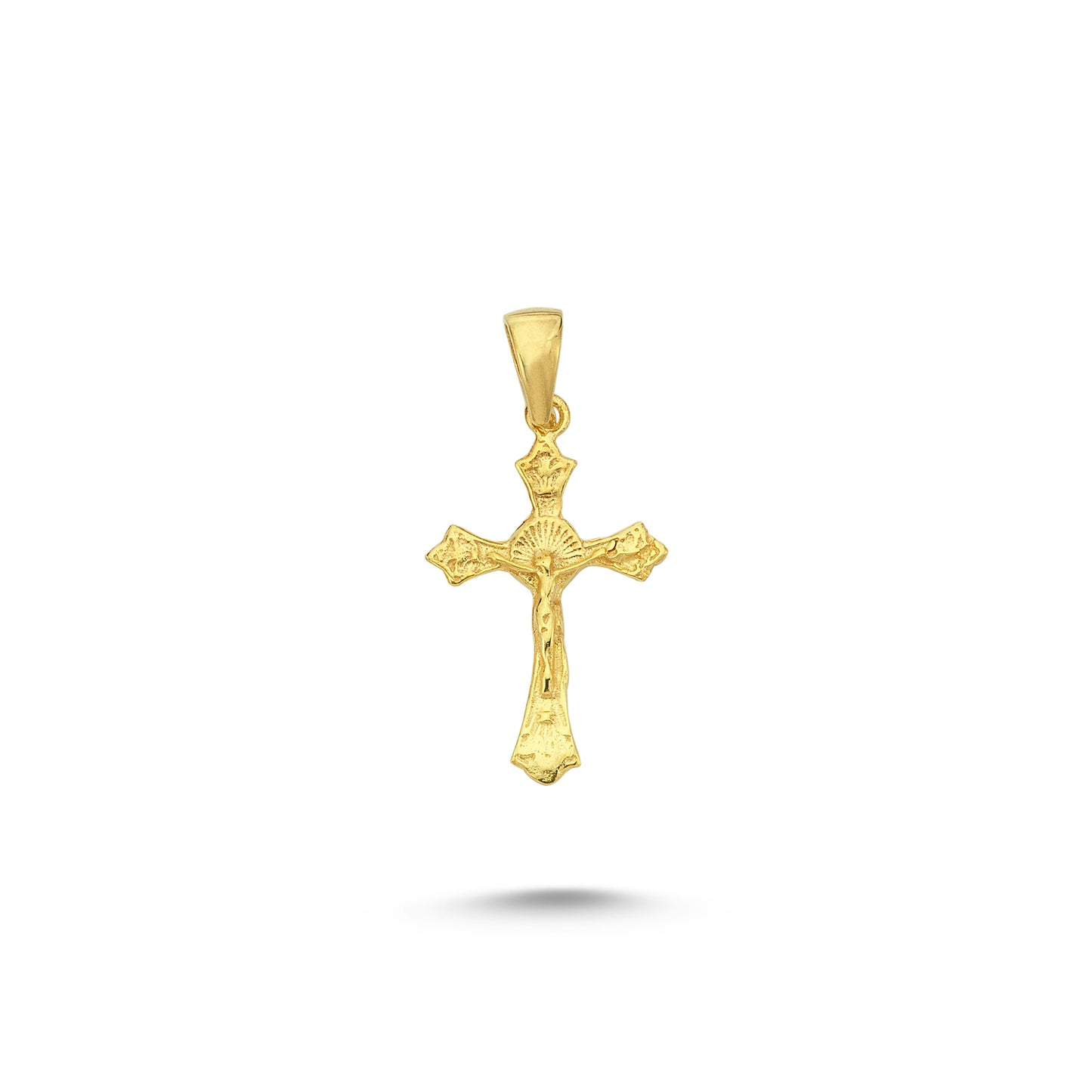 14K Gold Cross Charm Necklace