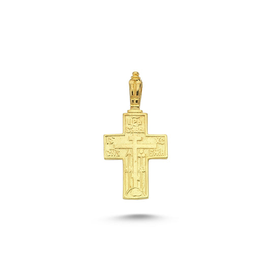 14K Gold Cross Charm Necklace