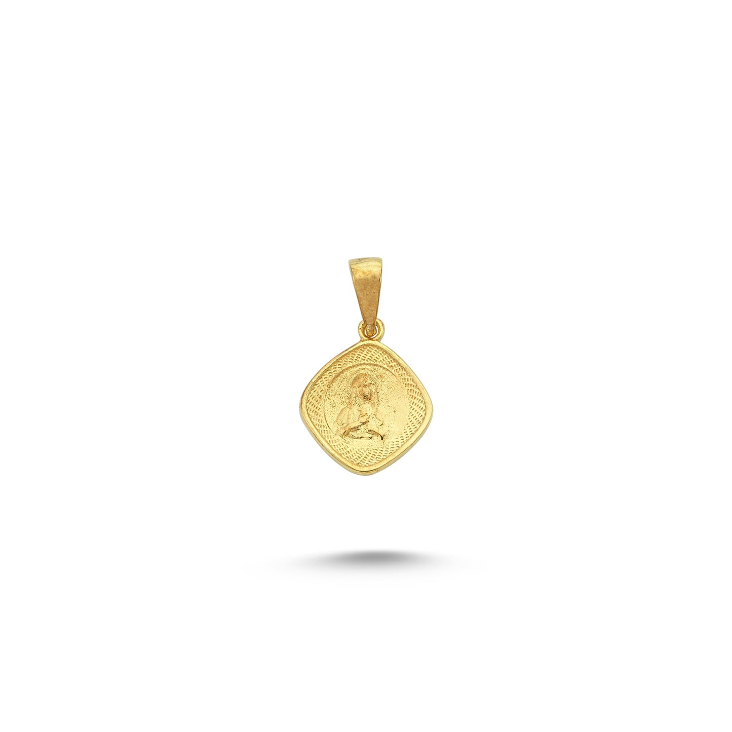 14K Gold Jesus Charm Necklace