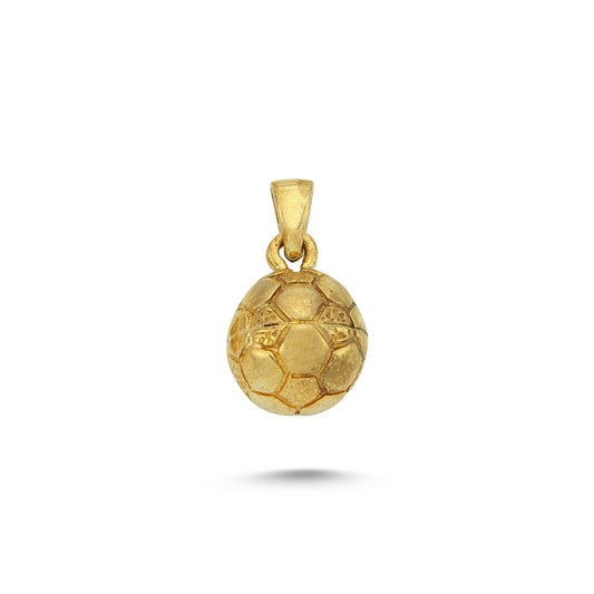 14K Gold Soccer Ball Charm Necklace