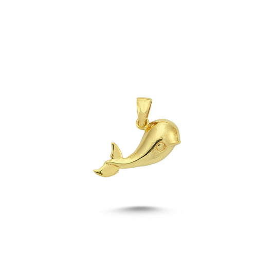 14K Gold Dolphin Charm Necklace