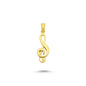 14K Gold Treble Clef Charm Necklace