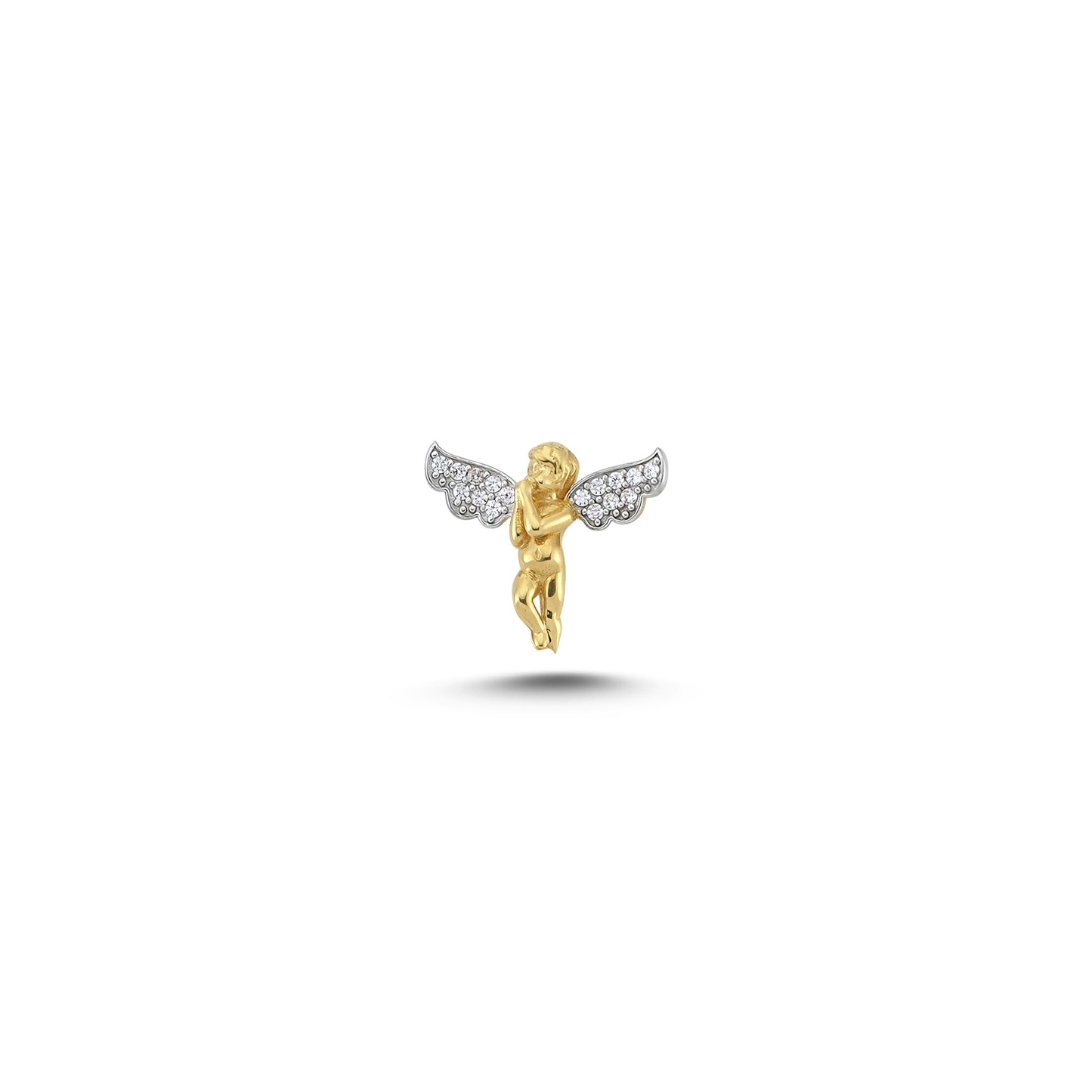 14K Gold Angel Charm Necklace